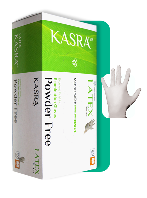 دستکش معاینه لاتکس کسری طب
