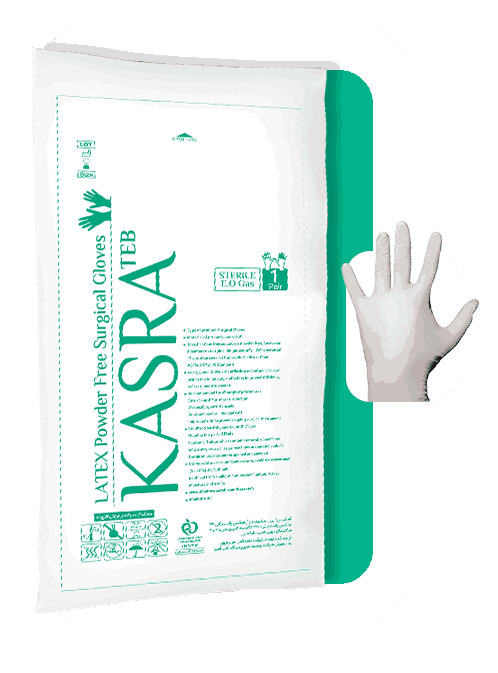 دستکش جراحی کسری طب بدون پودر
