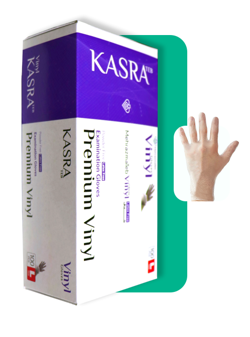 دستکش معاینه وینیل کسری طب